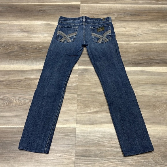 7 for All Mankind Blue Organic Cotton Super Skinny Jeans size 25 - Picture 9 of 10